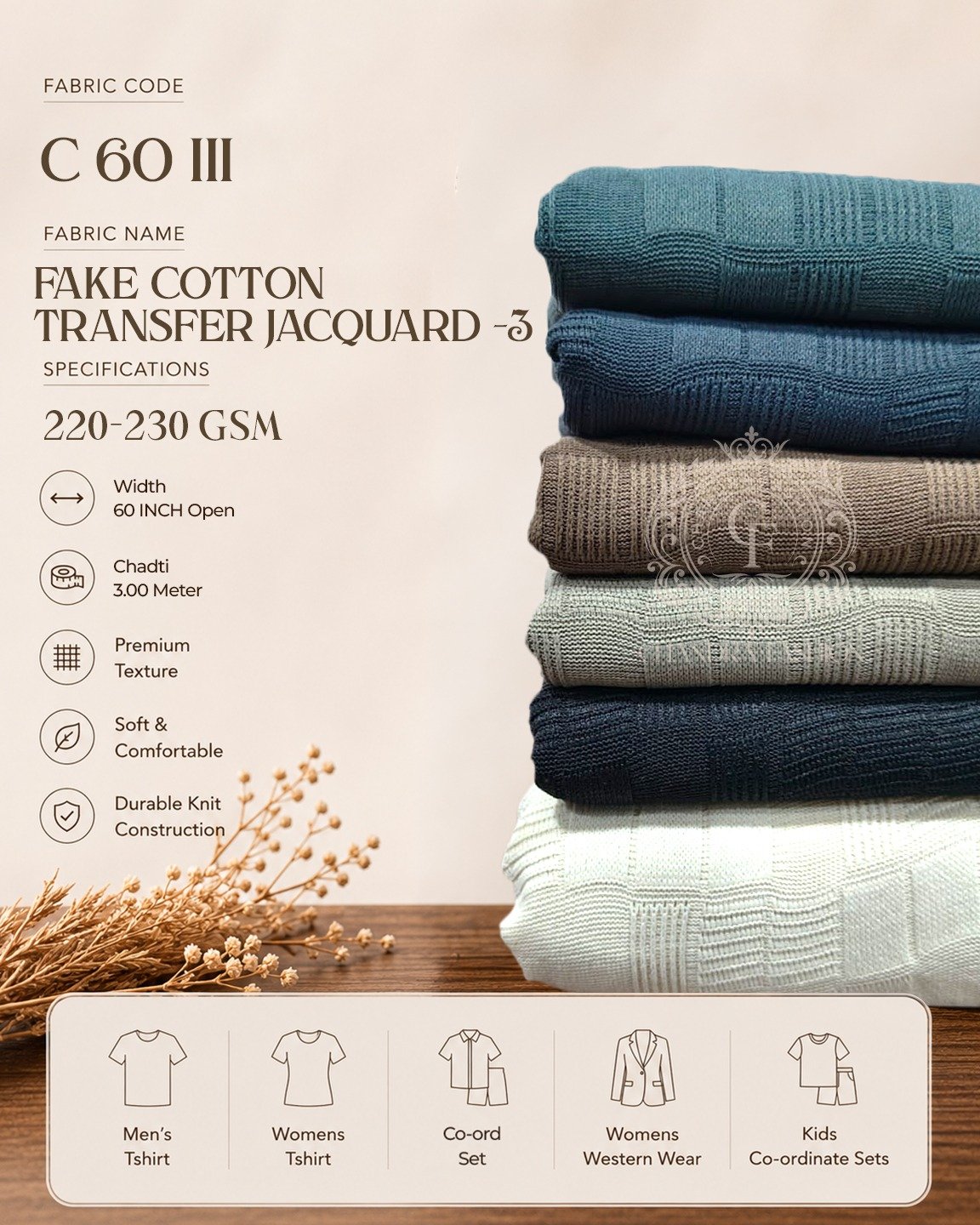Fake Cotton Transfer Jacquard - 03